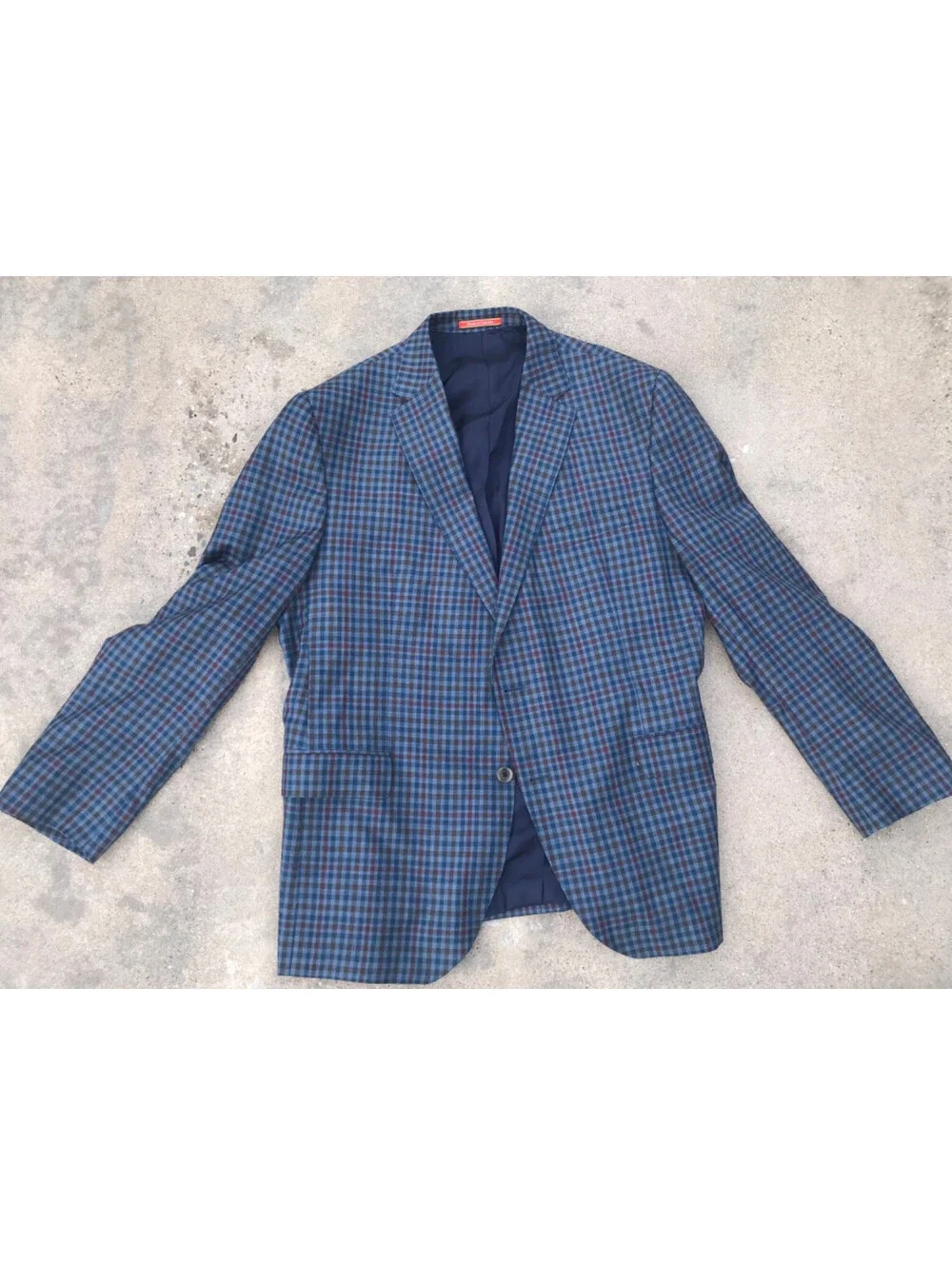 Daniel Cremieux Fine Capolavoro Jacket checkered Blazer Wool Made in Canada 44